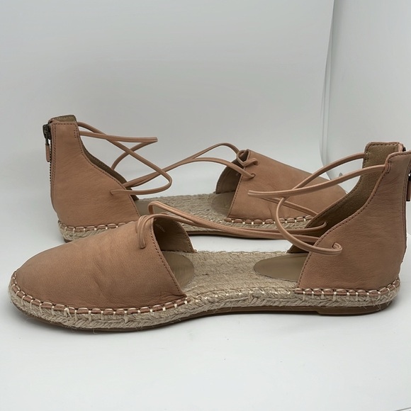 Eileen‎ Fisher Espadrille Leather Lace up Braided Flat Sandal Tan Shoes Size 9 - Picture 9 of 11